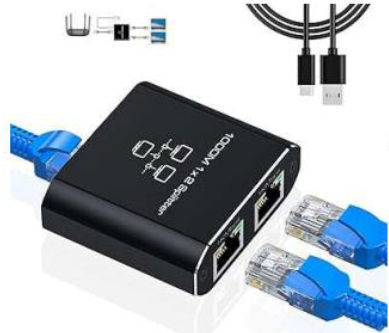 ADAPTADOR DIVISOR DE INTERNET 1X2