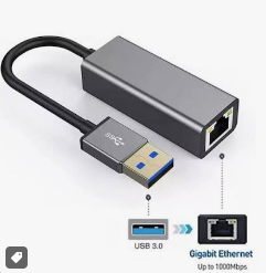 ADAPTADOR TIPO C A USB LAN 3.0 A RJ45 ALUMINIO