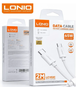 LDNIO CABLE TIPO C A TIPO C 65W CARGA RAPIDA 2M