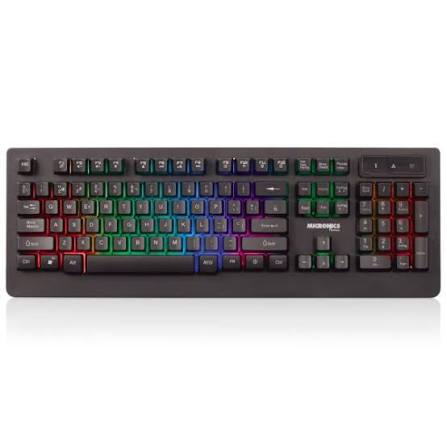 NORTON BLACK MIC K608 TECLADO MULTIMEDIA USB LED MICRONICS