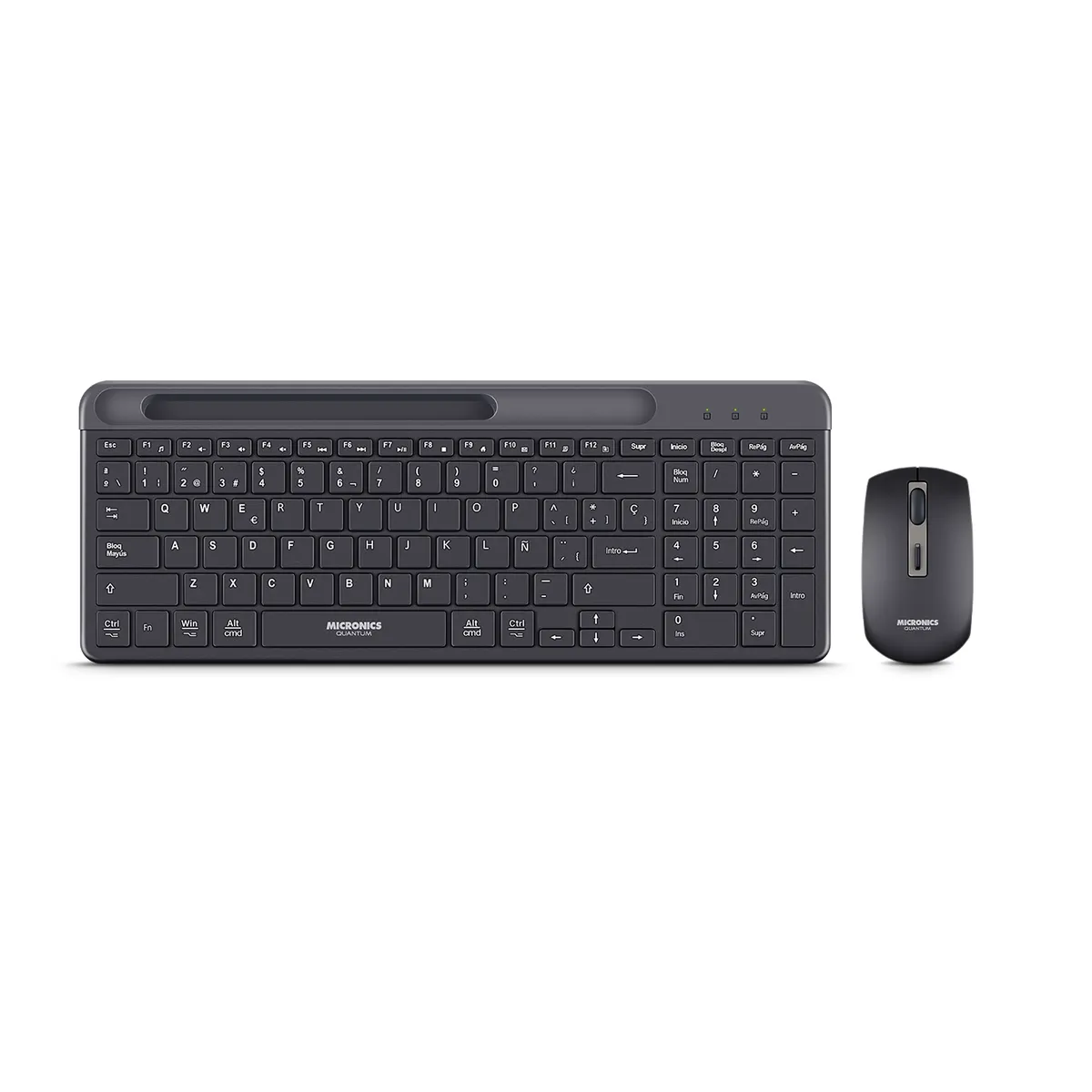 KIT QUANTUM BLACK MIC WR813 TECLADO+MOUSE WIFI MICRONICS