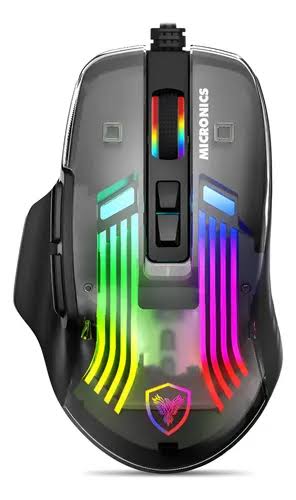 MURANO MIC GM891 MOUSE GAMER USB RGB 7B 12800DPI MICRONICS
